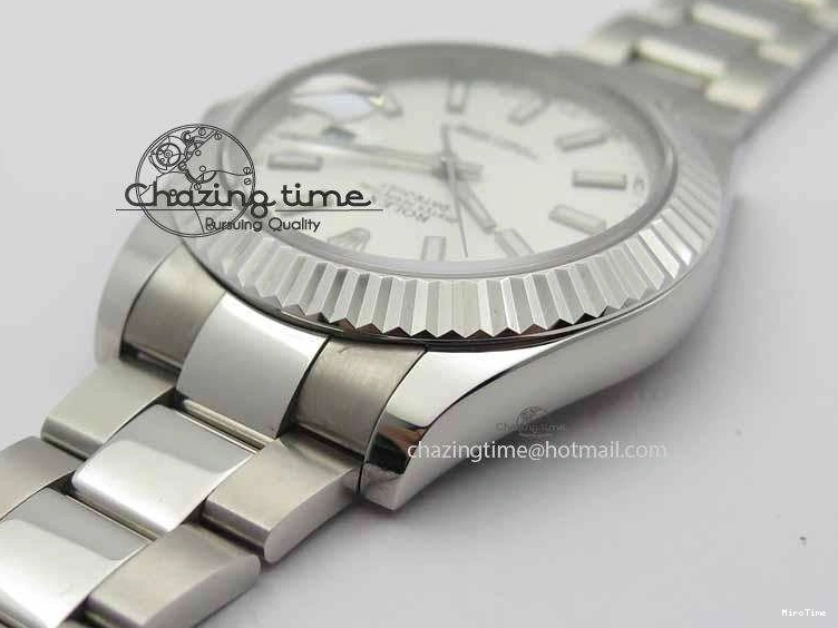 MiroTime 0131 DateJust II 41mm SS BP Maker Best Edition White Dial On SS Bracelet SA Snug 3733